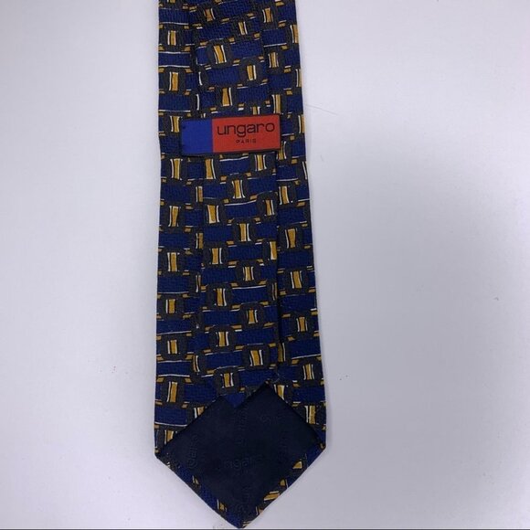 Ungaro I 100% Silk I Blue Neck Tie - Picture 2 of 7